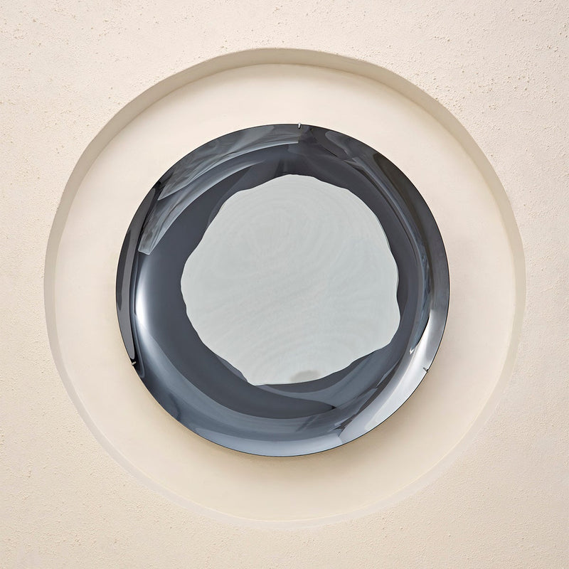 Loop II Smoke and Silver Concave Mirror by Homa