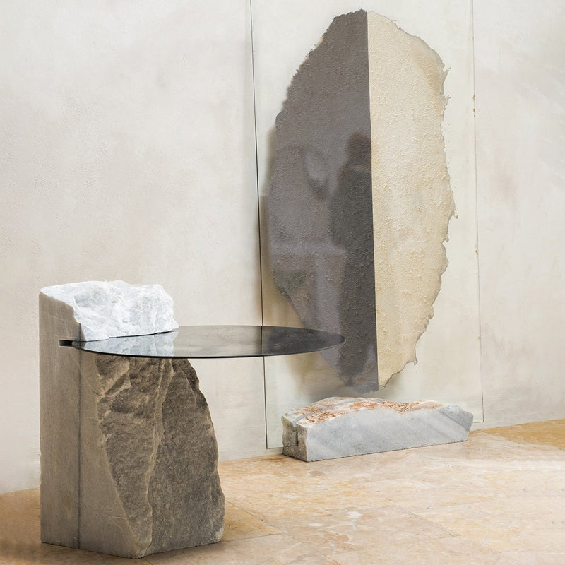 Half Mirror II Smoke and Silver Mirror Clear Glass by Homa