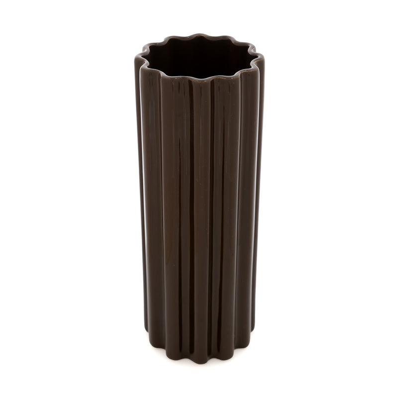 Brown Ceramic Vase Churro 0101 By VISO Project