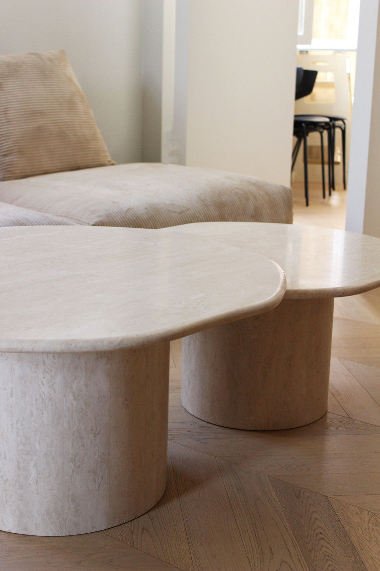 Joan Travertine Coffee Table by Marbera