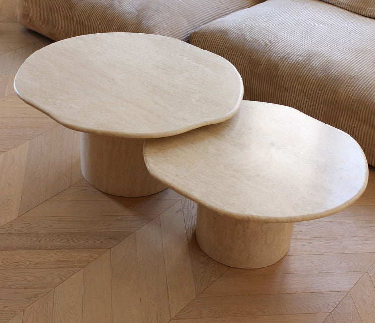 Joan Travertine Coffee Table by Marbera