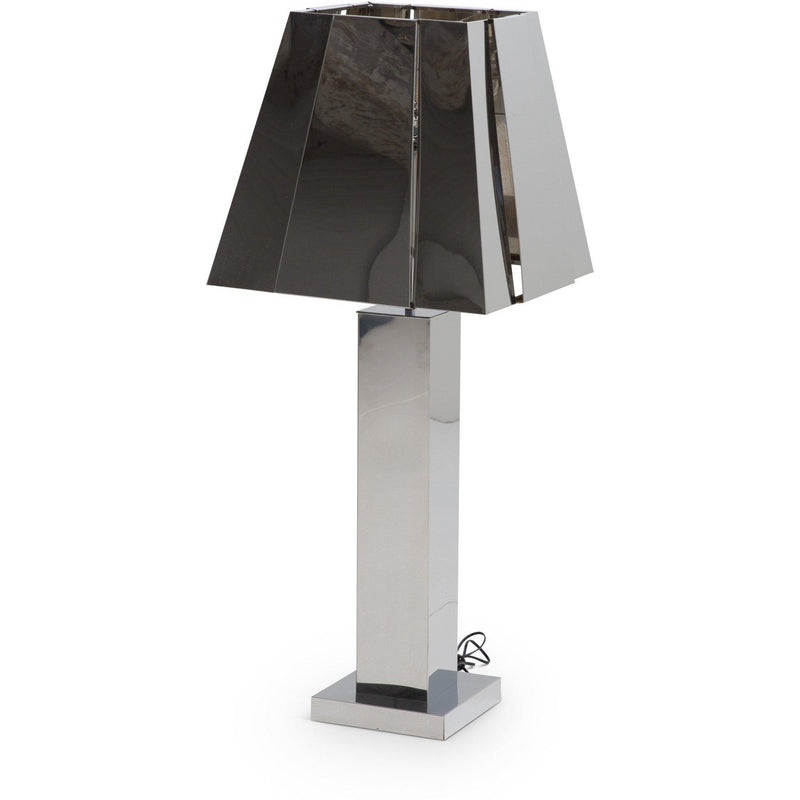 Sculptural 1970s Curtis Jere, Chrome Tall Table Lamp
