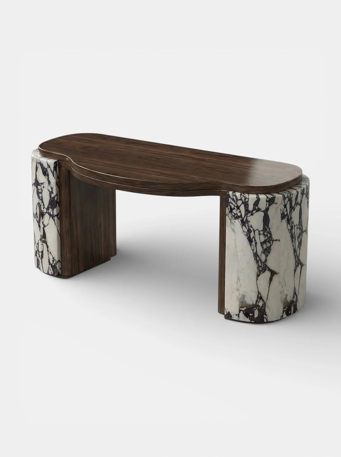 Moka Calacatta Viola and Wood Desk by Marbera – Love House