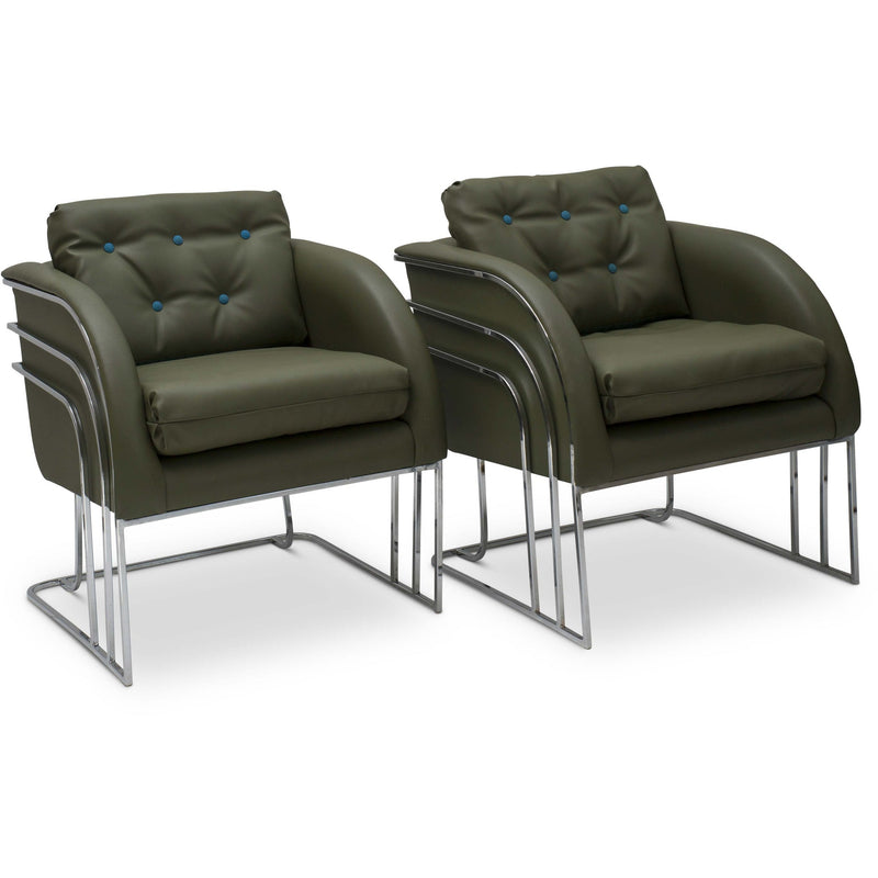 Milo Baughman for Thayer Coggin Club Chairs (Pair)