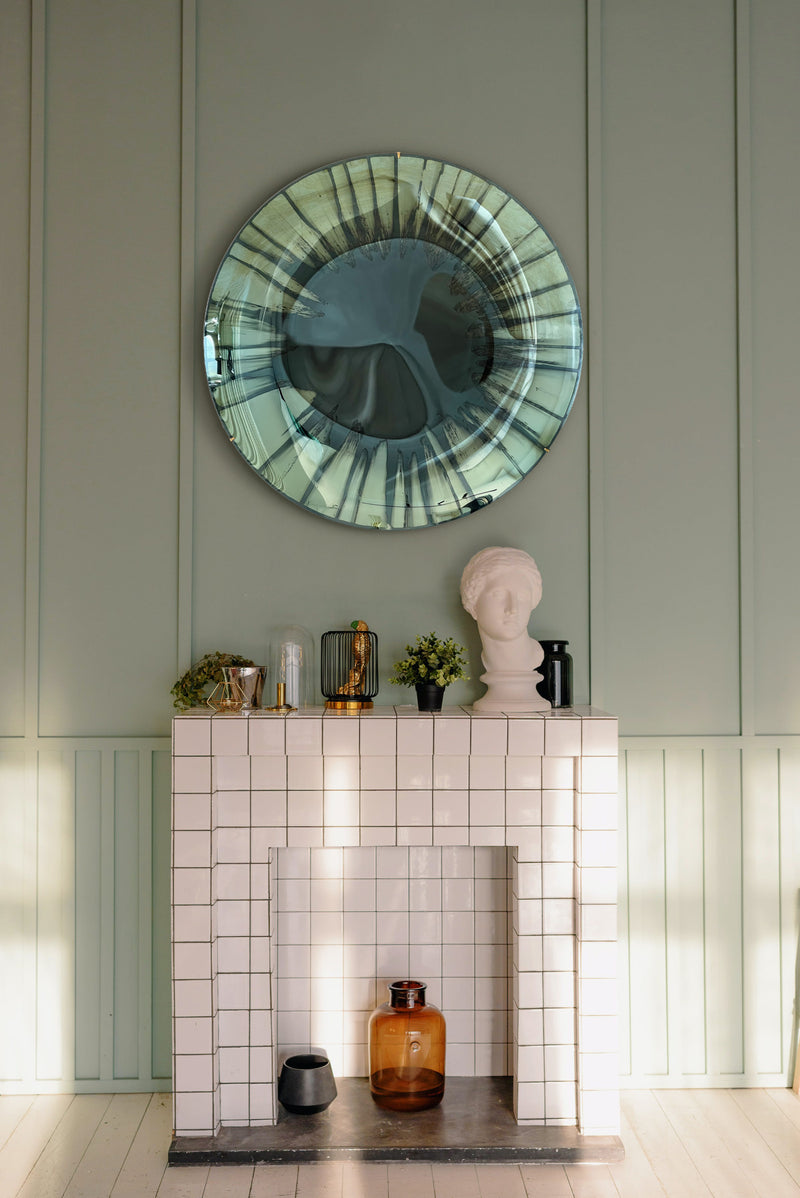 The Eye of the Universe VI Concave Mixed Technique Mirror by Homa