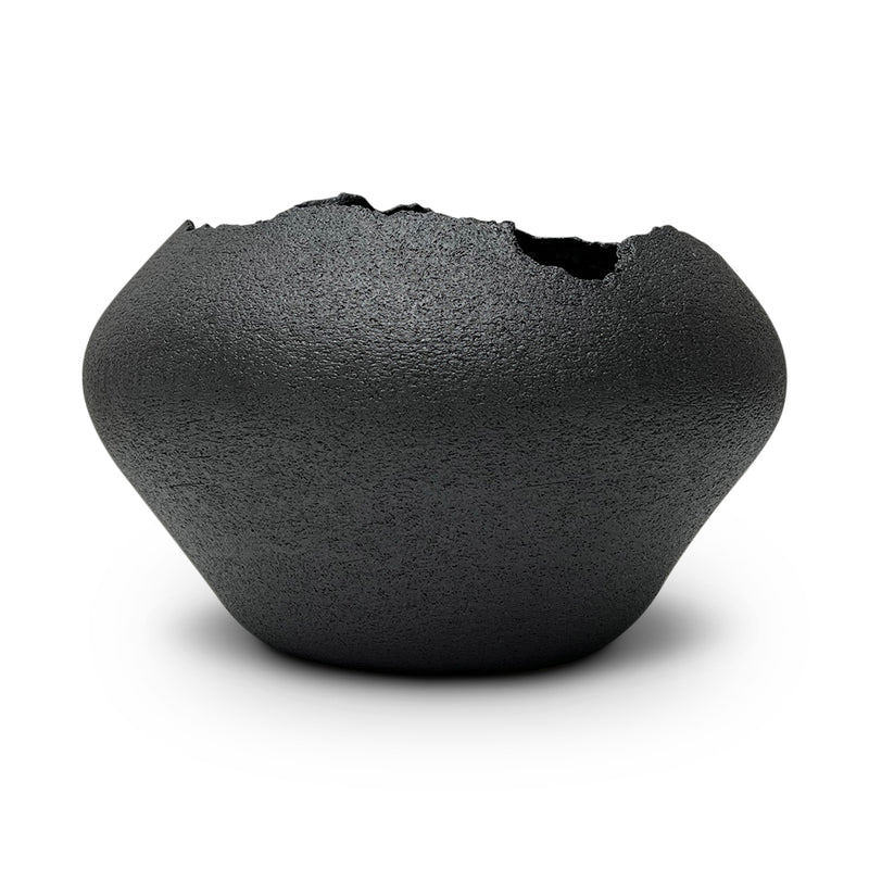 Black Crater Vase by Shin Won Yoon