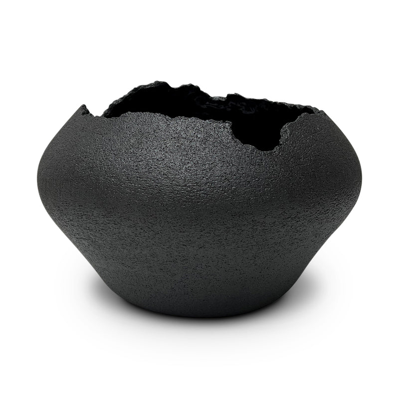 Black Crater Vase by Shin Won Yoon