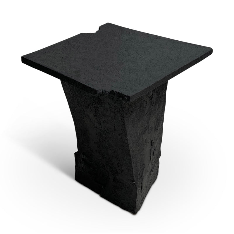 Black Stone Side Table by Shin Won Yoon