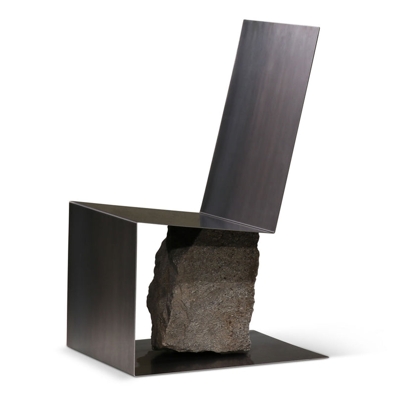 Steel and Stone Lounge Chair by Batten & Kamp