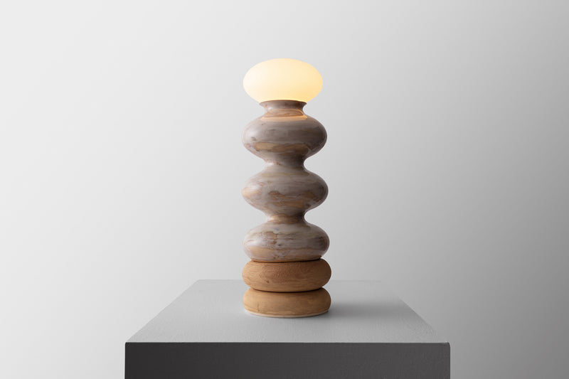 Wave Form Lamp "Slumped" by Forma Rosa Studio