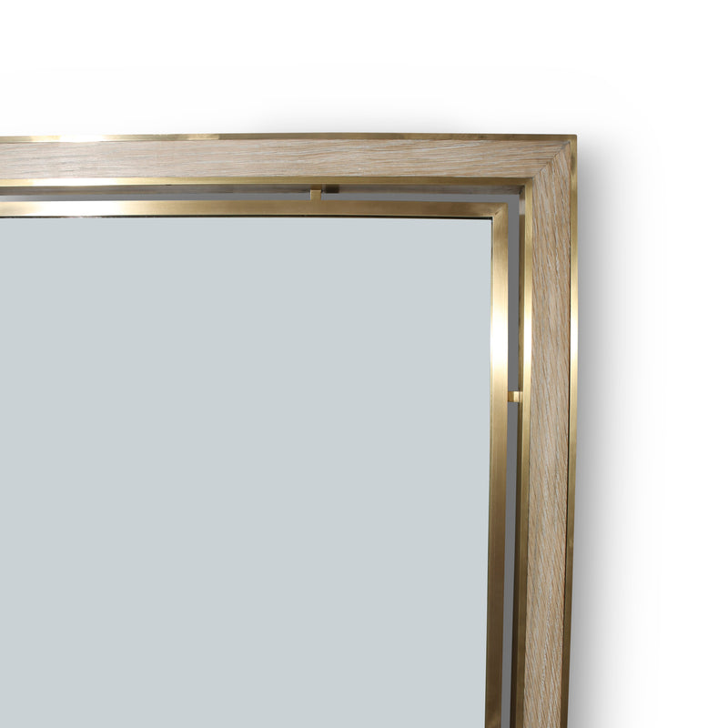Inlaid Bronze Floor Mirror